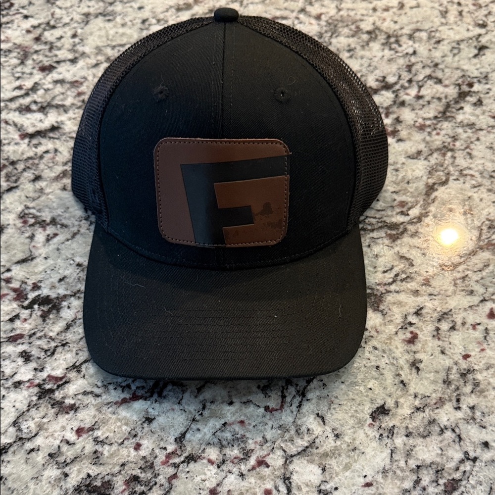 Black and Brown Logo Trucker Hat